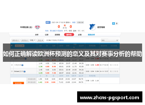 如何正确解读欧洲杯预测的意义及其对赛事分析的帮助 如何正确解读欧洲杯预测的意义及其对赛事分析的帮助